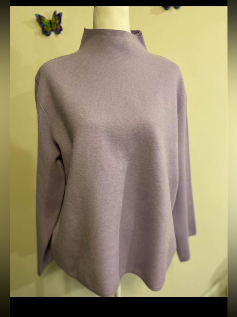 Ann Taylor mock neck light purple sweater size Large
